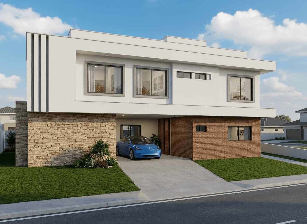P031 - Projeto Sobrado 4 Quartos 3 Suítes com Piscina e Gourmet – 213m²