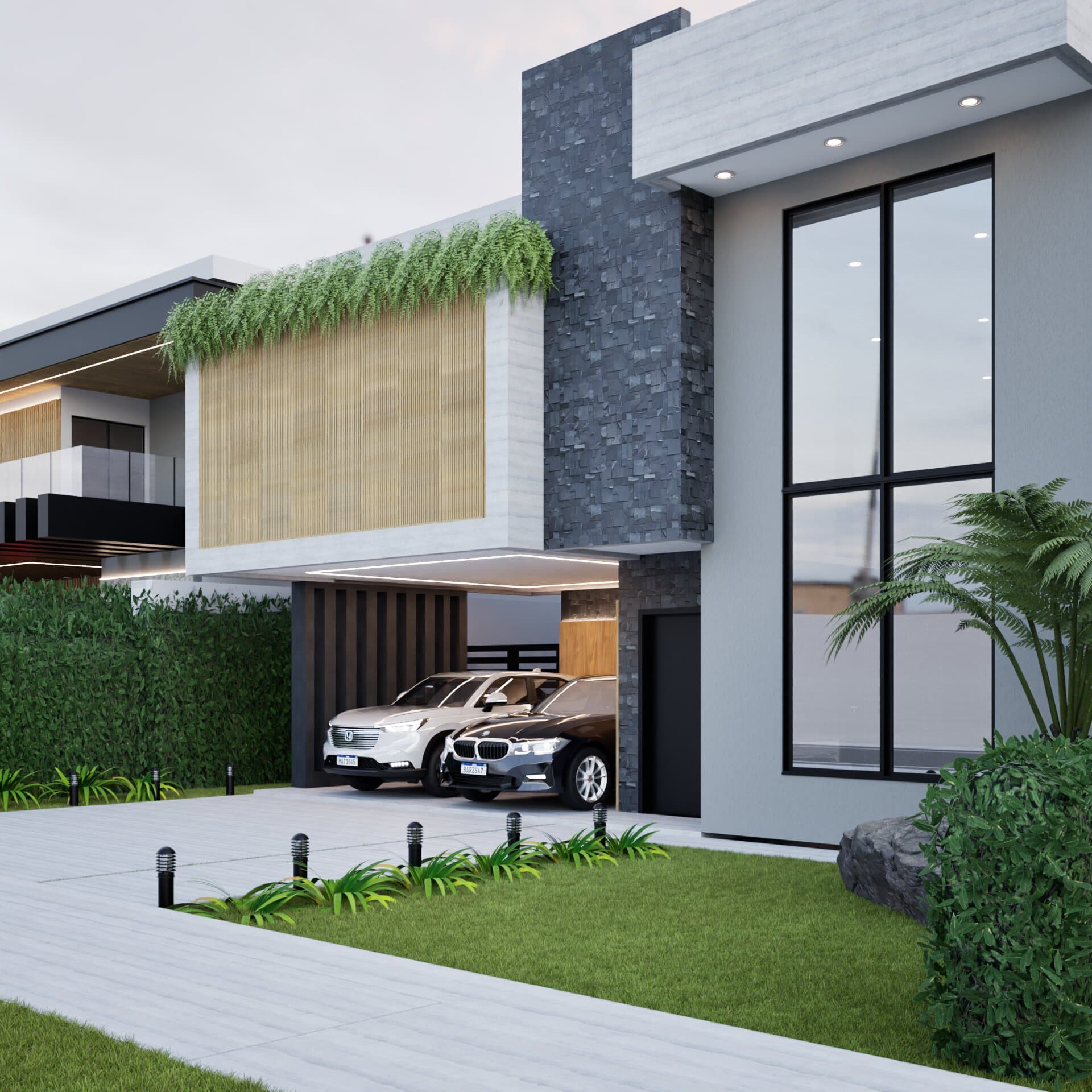P028 - Projeto Sobrado Arrojado 4 Quartos com Piscina e Gourmet – 307m²