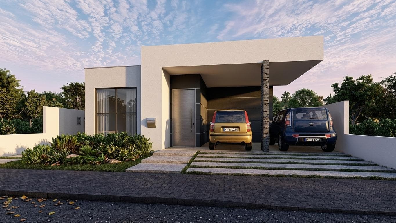 P017 - Projeto Casa Térrea 3 Quartos – 180m² | Lote 12x22 — foto 1