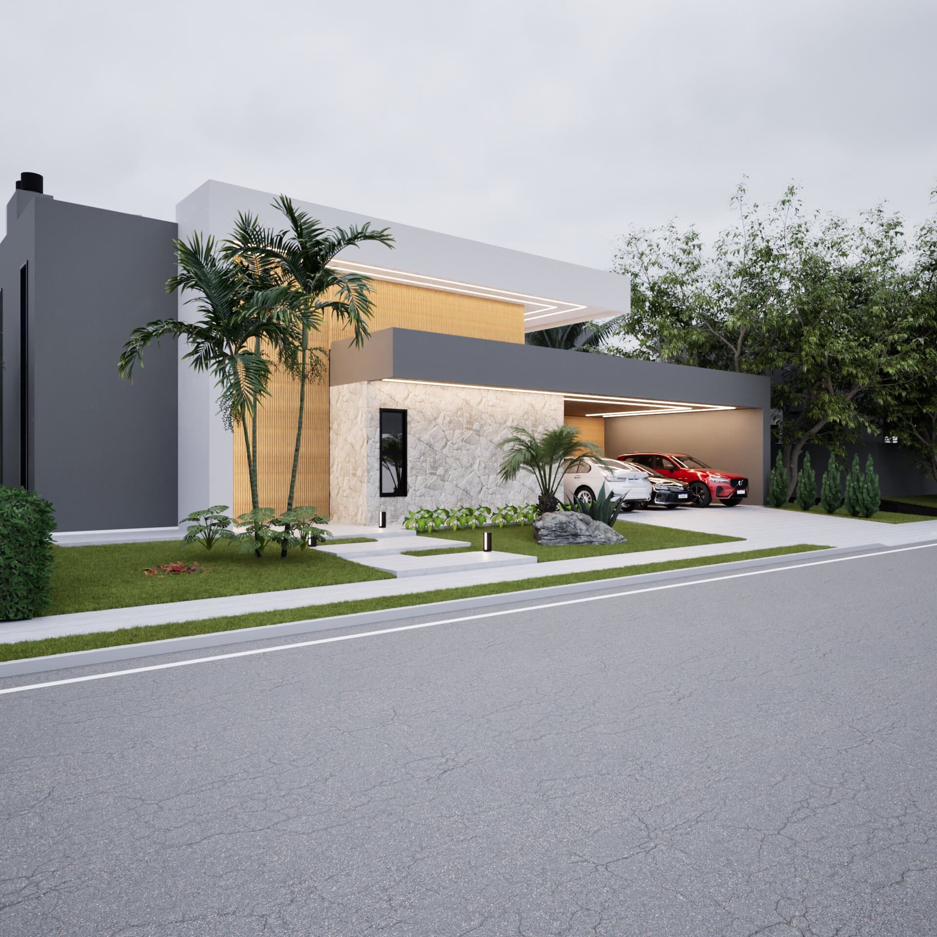 P004 - Projeto Casa Térrea Versátil com Piscina, Hidro e Sauna – 350m²