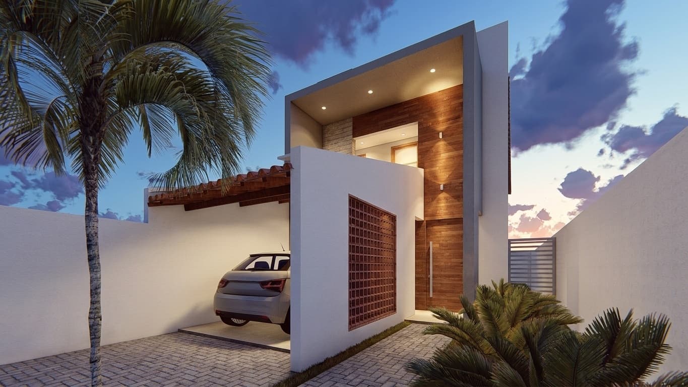 P155 - Projeto Sobrado 3 Quartos 1 Suíte 115m² | Lote 6x26 — foto 1