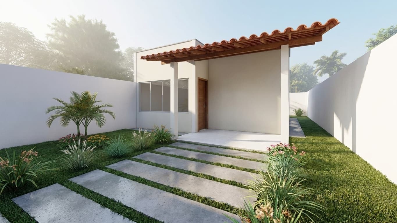 P139 - Projeto Casa Térrea 3 Quartos 1 Suíte 60m² | Lote 8x20 — foto 1
