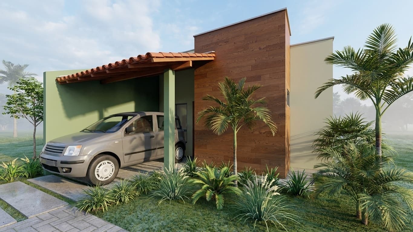 P143 - Projeto Casa Térrea 3 Quartos 1 Suíte 60m² | Lote 7x20 — foto 1