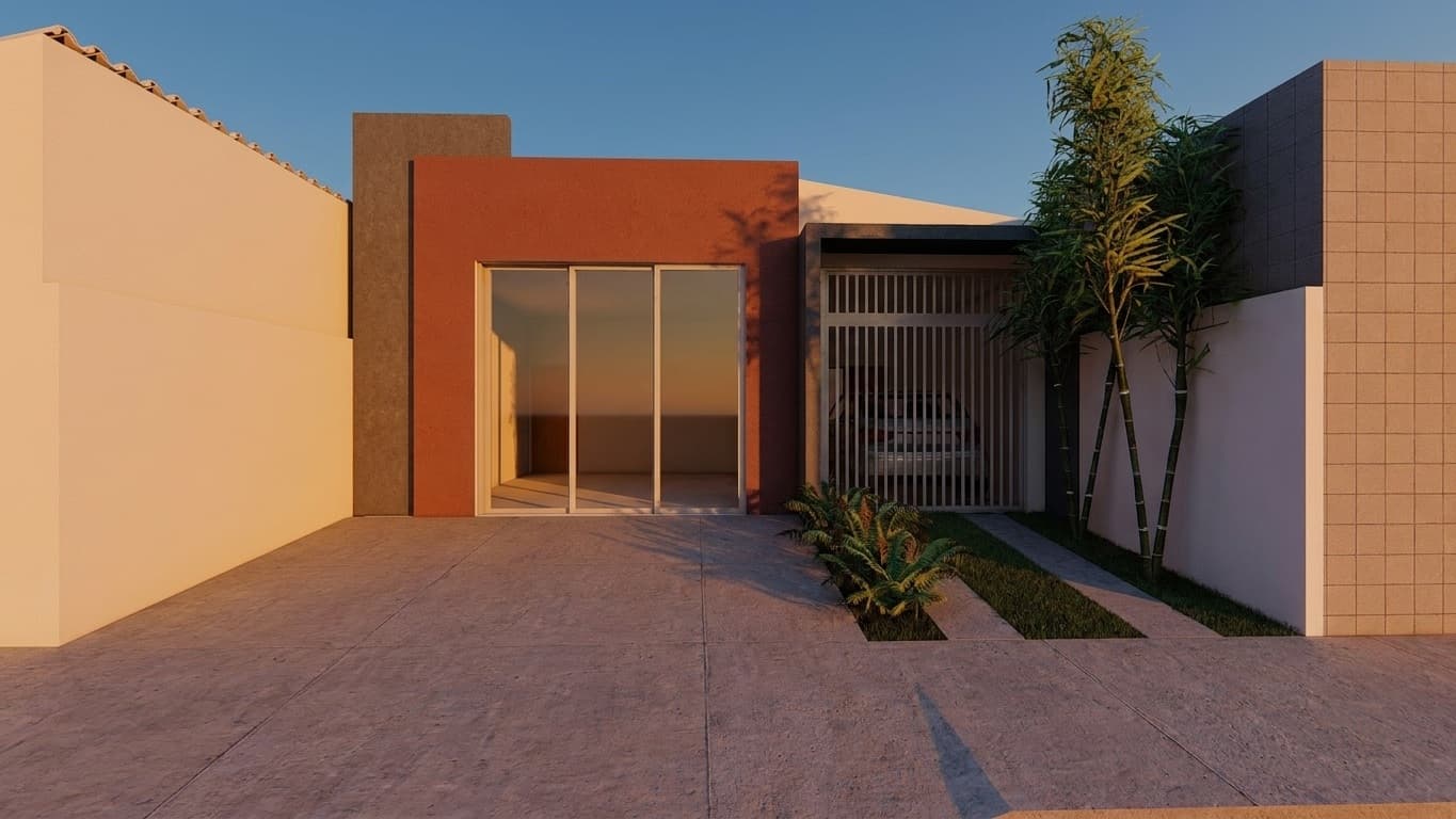 P140 - Projeto Casa Térrea 3 Quartos 1 Suíte 90m² | Lote 8x20