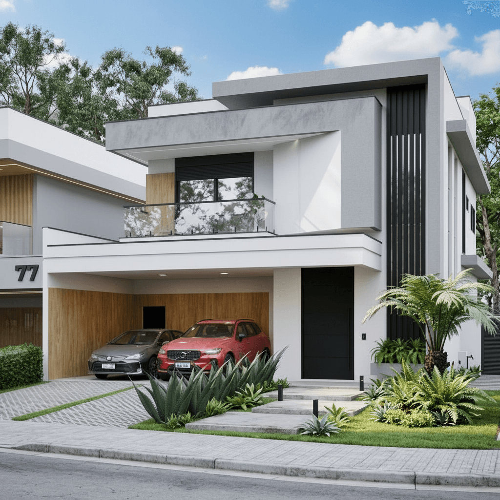 P024 - Projeto Sobrado Acolhedor 3 Suítes com Gourmet – 177m² | Lote 12x27 — foto 1