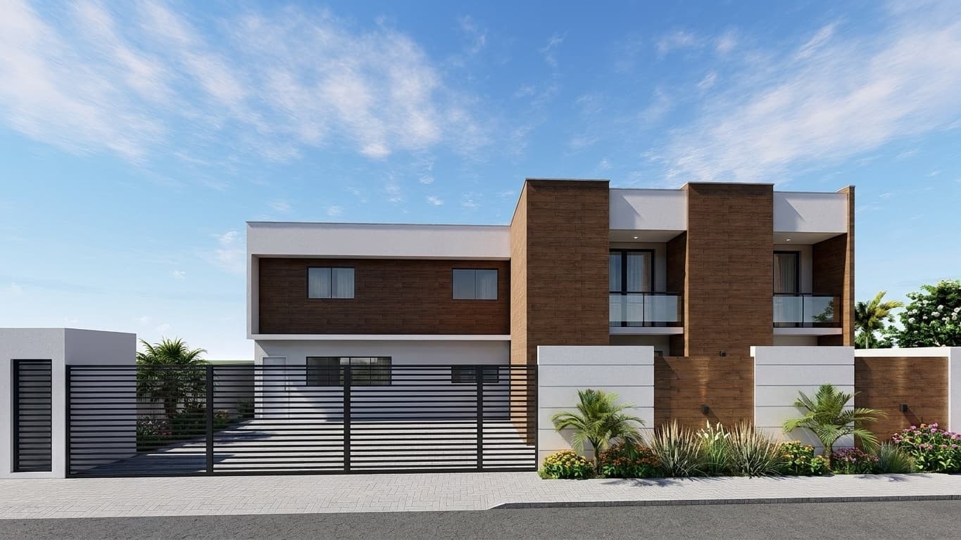 P146 - Projeto Sobrado 3 Quartos 1 Suíte 70m² | Lote 4x12